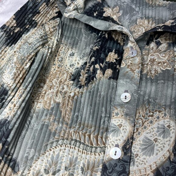 Sere Nade New York Paisley Pleated Blouse | Women’s Medium - Picture 5 of 6